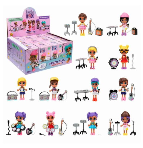 Куколка с муз.инструментами и аксесс.party girl Т23895